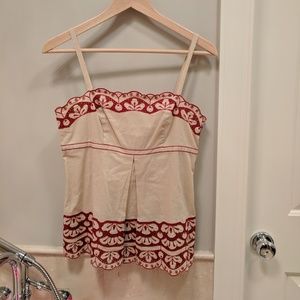 Ann Taylor embroidered tank top